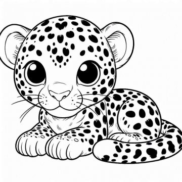 Раскраска Леопард 41 - Бесплатно распечатать