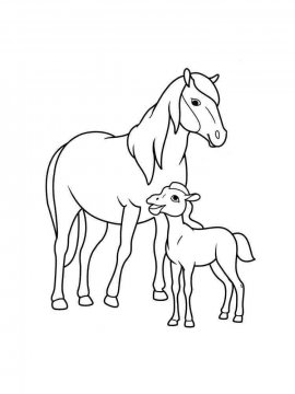 Раскраска Лошадь 29 - Бесплатно распечатать