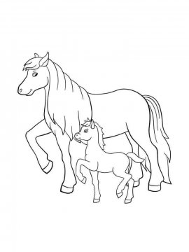 Раскраска Лошадь 44 - Бесплатно распечатать