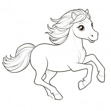 Раскраска Лошадь 54 - Бесплатно распечатать