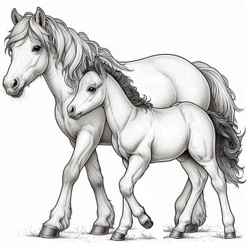 Раскраска Лошадь 57 - Бесплатно распечатать