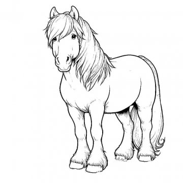Раскраска Лошадь 58 - Бесплатно распечатать