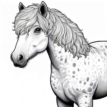 Раскраска Лошадь 61 - Бесплатно распечатать