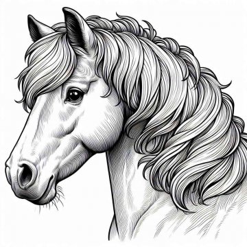 Раскраска Лошадь 67 - Бесплатно распечатать