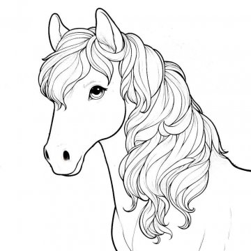 Раскраска Лошадь 73 - Бесплатно распечатать