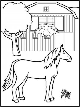 Раскраска Лошадь 10 - Бесплатно распечатать
