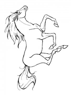 Раскраска Лошадь 11 - Бесплатно распечатать