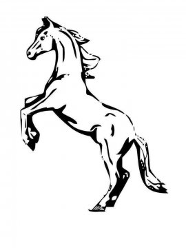 Раскраска Лошадь 18 - Бесплатно распечатать