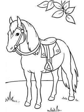Раскраска Лошадь 5 - Бесплатно распечатать