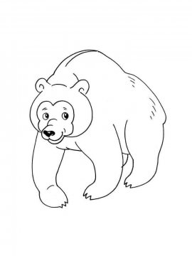 Раскраска Медведь 35 - Бесплатно распечатать