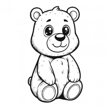 Раскраска Медведь 36 - Бесплатно распечатать