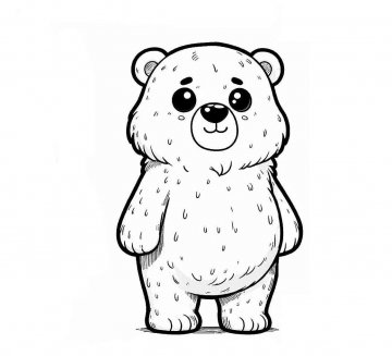 Раскраска Медведь 41 - Бесплатно распечатать
