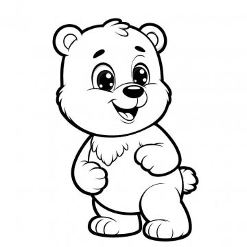 Раскраска Медведь 60 - Бесплатно распечатать