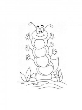 Раскраска Гусеница 29 - Бесплатно распечатать
