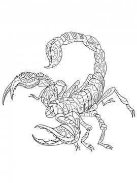 Раскраска Скорпион 15 - Бесплатно распечатать