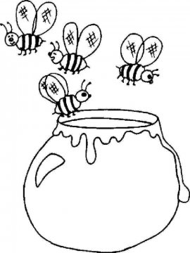 Раскраска Пчела 16 - Бесплатно распечатать