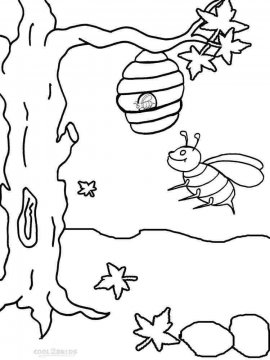 Раскраска Пчела 21 - Бесплатно распечатать