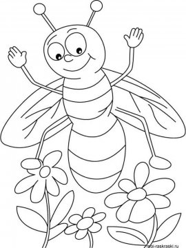 Раскраска Пчела 1 - Бесплатно распечатать