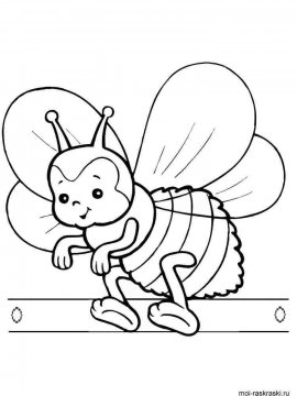 Раскраска Пчела 13 - Бесплатно распечатать