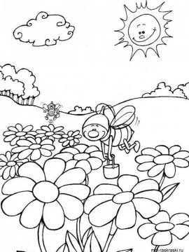 Раскраска Пчела 3 - Бесплатно распечатать