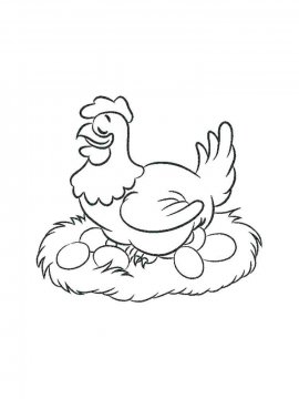 Раскраска Курица 30 - Бесплатно распечатать