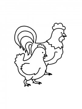 Раскраска Курица 31 - Бесплатно распечатать