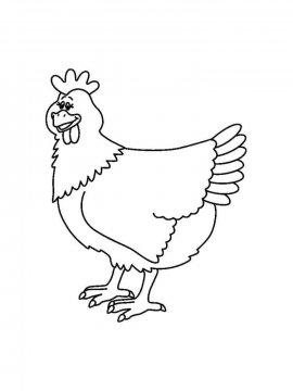 Раскраска Курица 25 - Бесплатно распечатать