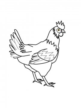 Раскраска Курица 28 - Бесплатно распечатать