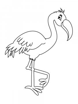 Раскраска Фламинго 41 - Бесплатно распечатать