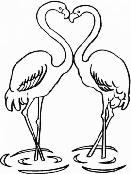 Раскраска Фламинго 3 - Бесплатно распечатать