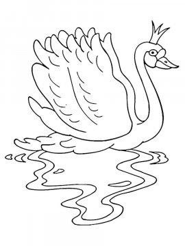 Раскраска Лебедь 21 - Бесплатно распечатать