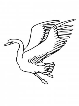 Раскраска Лебедь 22 - Бесплатно распечатать