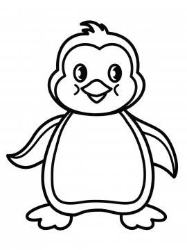 Раскраска Пингвин 21 - Бесплатно распечатать