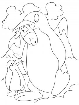 Раскраска Пингвин 32 - Бесплатно распечатать