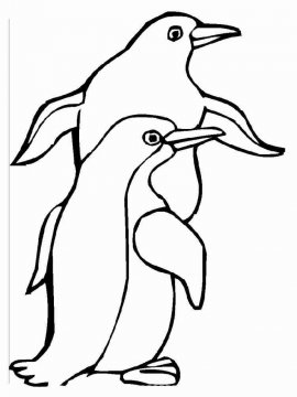 Раскраска Пингвин 15 - Бесплатно распечатать