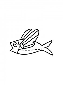 Раскраска Летучая рыба 13 - Бесплатно распечатать