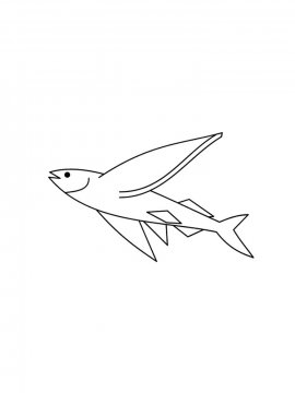 Раскраска Летучая рыба 14 - Бесплатно распечатать