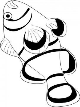 Раскраска Рыба Клоун 5 - Бесплатно распечатать