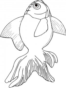 Раскраска Золотая рыбка 2 - Бесплатно распечатать