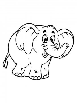 Раскраска Слон 14 - Бесплатно распечатать
