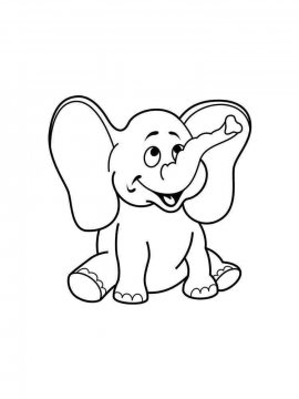 Раскраска Слон 18 - Бесплатно распечатать