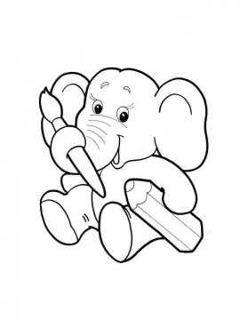 Раскраска Слон 23 - Бесплатно распечатать