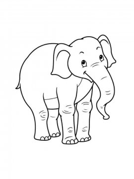 Раскраска Слон 4 - Бесплатно распечатать