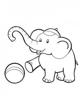 Раскраска Слон 5 - Бесплатно распечатать