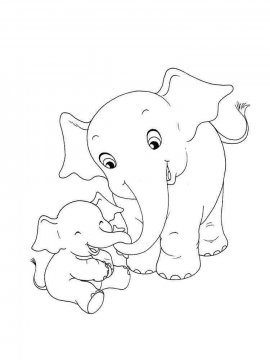 Раскраска Слон 8 - Бесплатно распечатать