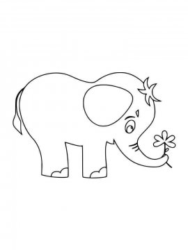 Раскраска Слон 9 - Бесплатно распечатать