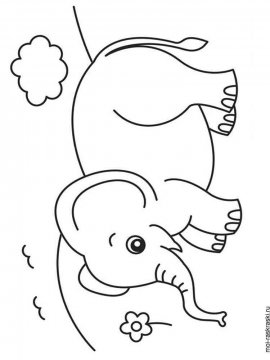 Раскраска Слон 42 - Бесплатно распечатать