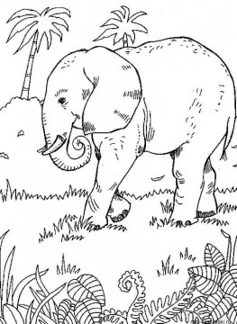 Раскраска Слон 28 - Бесплатно распечатать