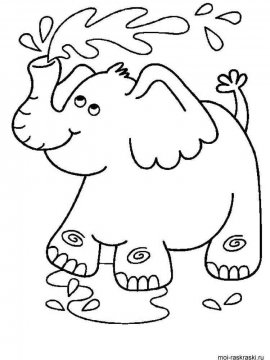 Раскраска Слон 30 - Бесплатно распечатать