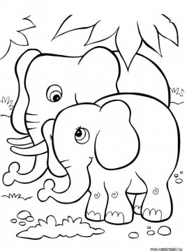 Раскраска Слон 32 - Бесплатно распечатать